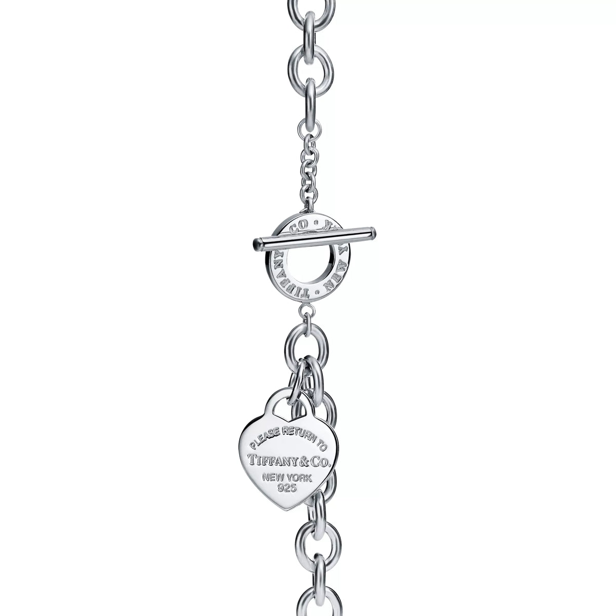 Tiffany Heart Tag Toggle Silver Necklace