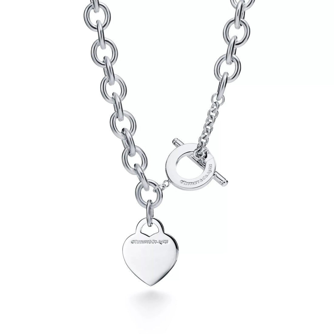 Tiffany Heart Tag Toggle Silver Necklace