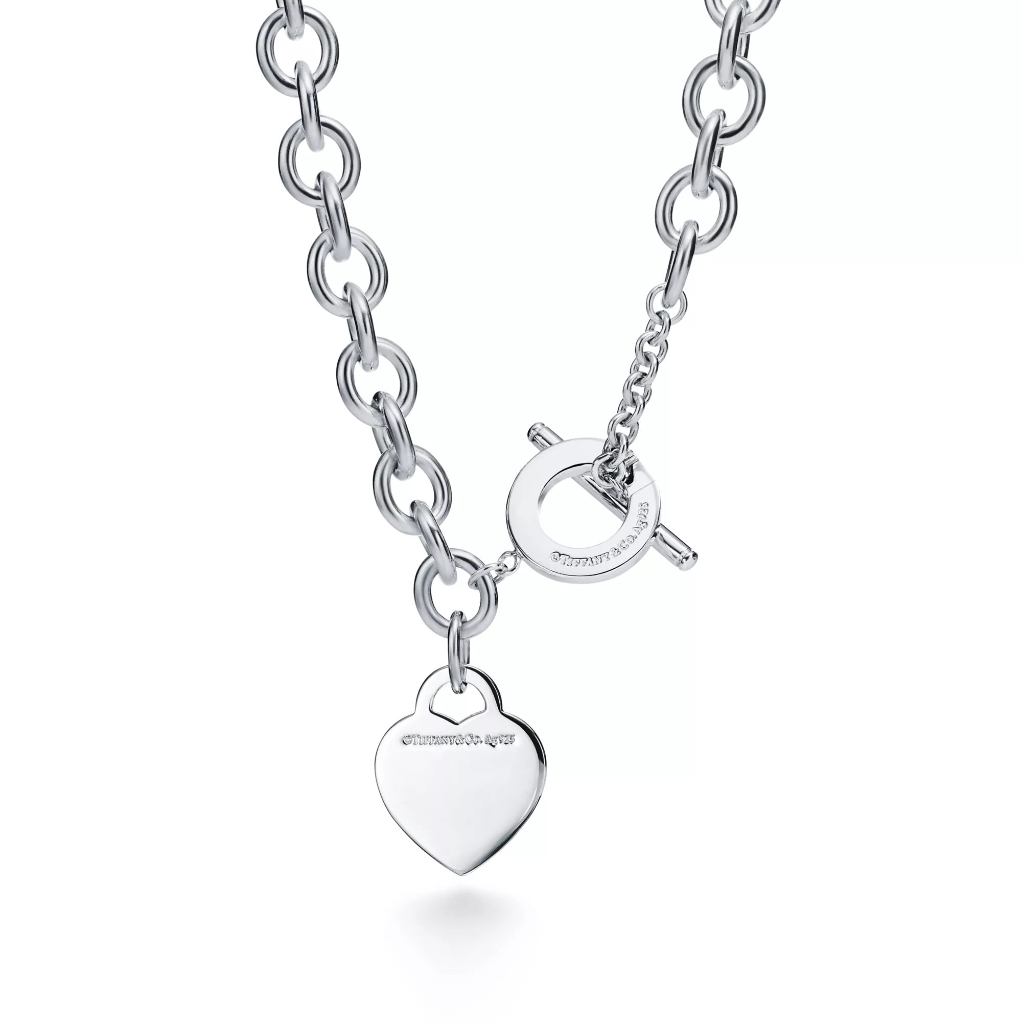 Tiffany Heart Tag Toggle Silver Necklace