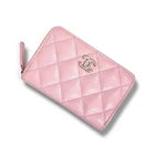 Chanel Zipped Shiny Grained Calfskin Wallet