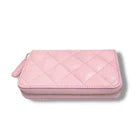 Chanel Zipped Shiny Grained Calfskin Wallet