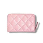 Chanel Zipped Shiny Grained Calfskin Wallet